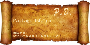 Pallagi Dóra névjegykártya